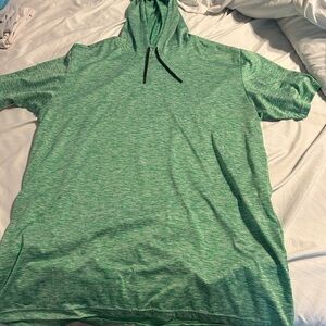 Green Short Sleeve Hoodie